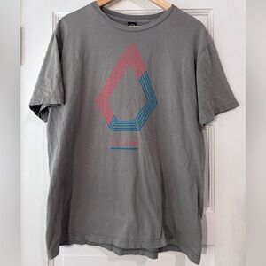 Volcom Tee with Pink & Blue Geometric Logo